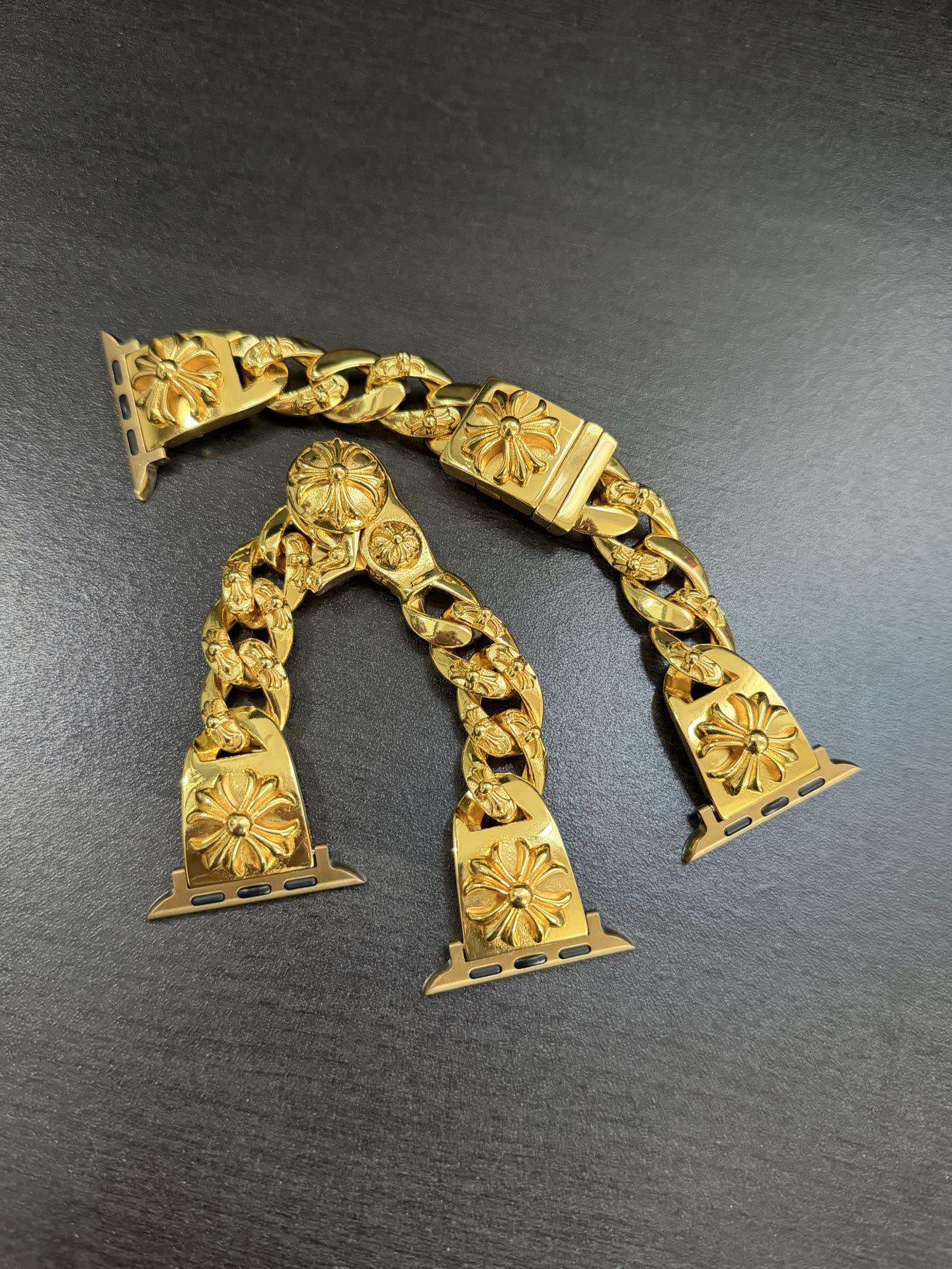 Chrome Hearts Gold-Tone Flower Watch Band